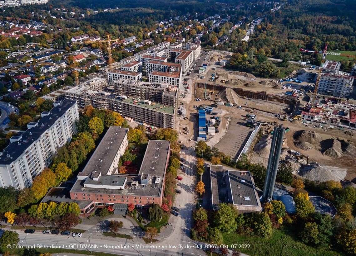 13.10.2022 - Baustelle Alexisquartier und Pandion Verde in Neuperlach 13.10.2022 - Baustelle Alexisquartier und Pandion Verde in Neuperlach